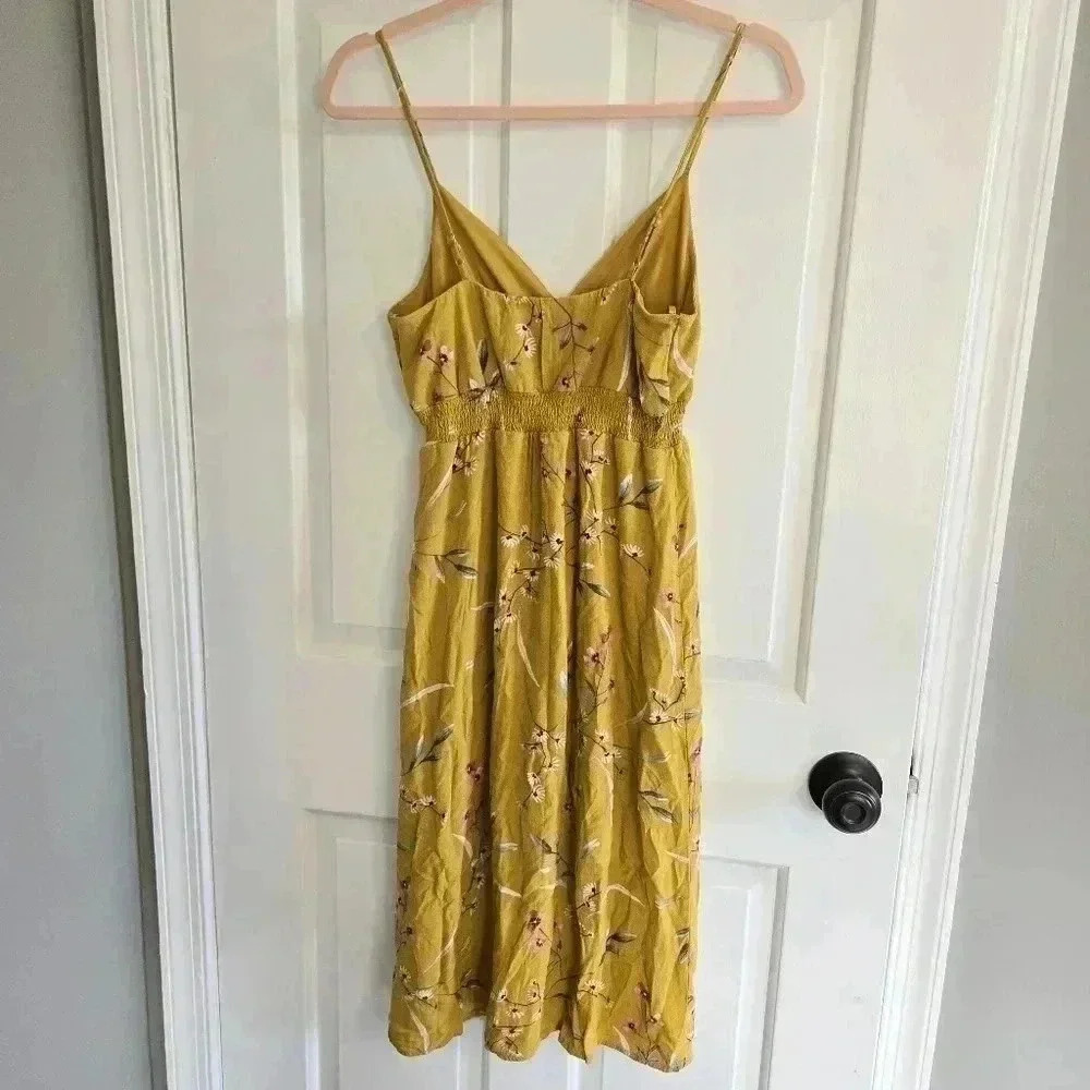 One Love Clothing Floral Midi Sundress with wood buttons Sz XS - Picture 4 of 9